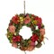 12.5" Wooden Spring Wreath with Mixed Artificial Florals Seasonal Door Decoration